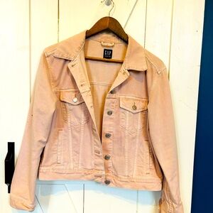 GAP denim jacket light pink/champagne color